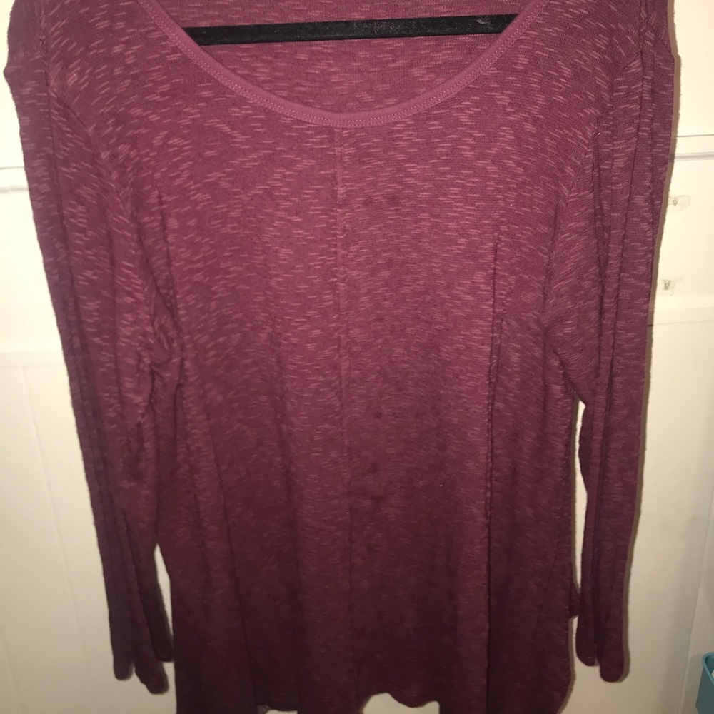 Max Jeans Maroon Long Sleeve Tunic